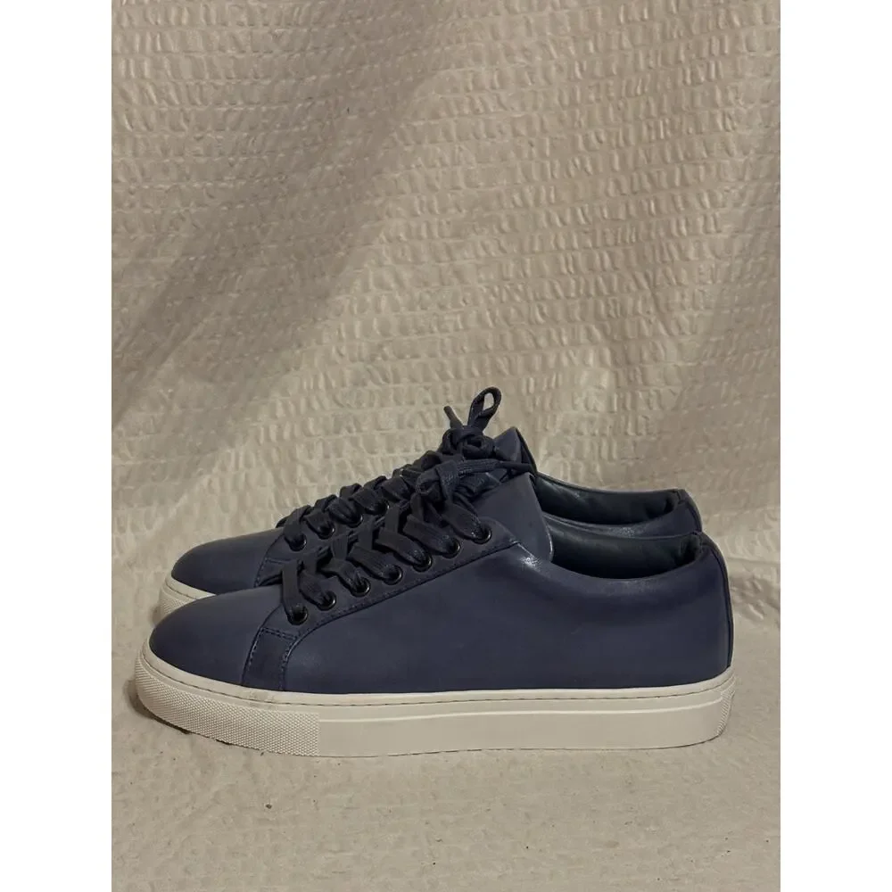 Thursday Everyday Women’s Size 7 Blue Leather Low Top Sneakers Worn Once EUC